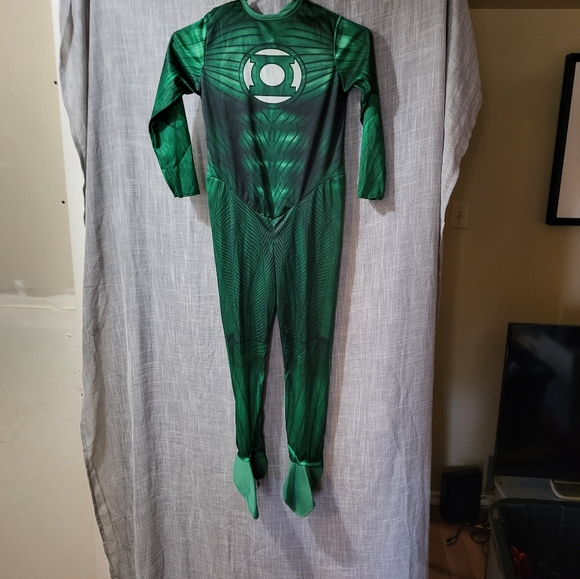 🎃GREEN LANTERN 2012 LICENSED HAL JORDAN like new CHILD COSTUME Medium 8/10 - Picture 13 of 15